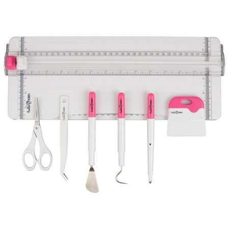 Hello Hobby New, Regular Size, Craft Vinyl Die-Cutting Accessory Tool Kit, Pink, 7 Count