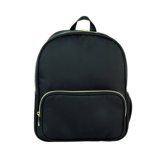 Hello Hobby Nylon Backpack, Customizable Travel Book Bag for Crafts, School, and Everyday Use, Black