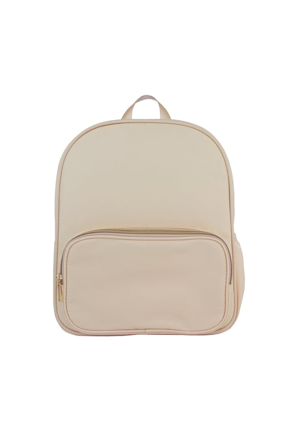 Nylon Backpack, Customizable Travel Book Bag for Crafts, School, and Everyday Teen Use, Tan