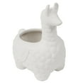 thumbnail interactive-video image 1 of Hello Hobby Paintable Ceramic Llama Planter, White 5", 1 of 10