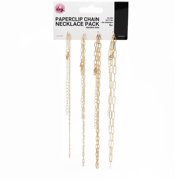 CousinDIY Gold Tone Paperclip Chain Mega Pack for Layered Jewelry Crafting