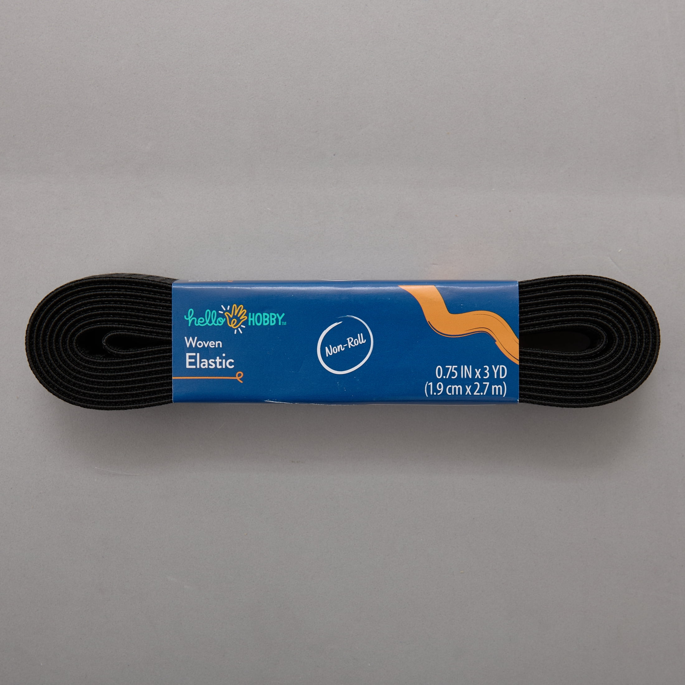 Hello Hobby Elastic Band Black 3/4 Inch x 3 Yards