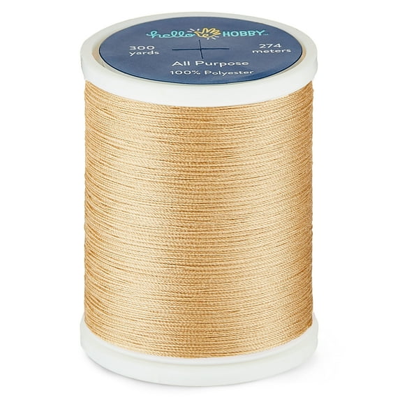 Hello Hobby Peppercorn 100% Polyester All Purpose Thread, 300 Yards
