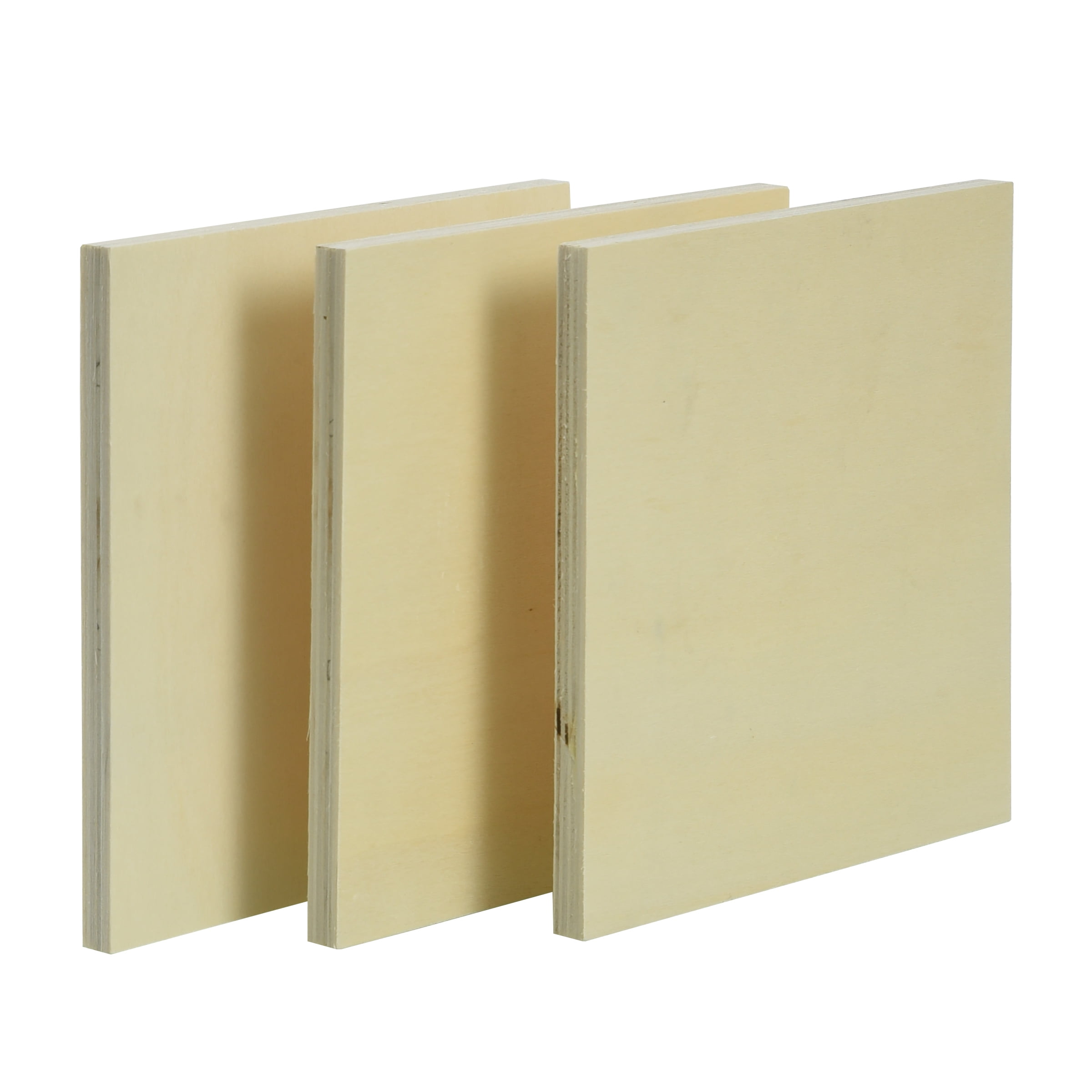 Hello Hobby Plywood Unfinished Square Panel, 6"x 6", 1.2 lbs., 3 Pcs