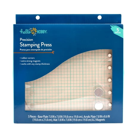 Hello Hobby Precision Plastic Stamp Press Tool Stamp & Ink, 5 Pieces