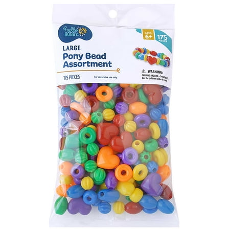 Hello Hobby Shaped Bead Mix, Multishaped, 175 Pieces, Beads for Jewelry Making and DIY Crafts