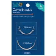 Hello Hobby Quilting Curved Hand-Sewing Needles, Assorted Sizes, 4 Pieces