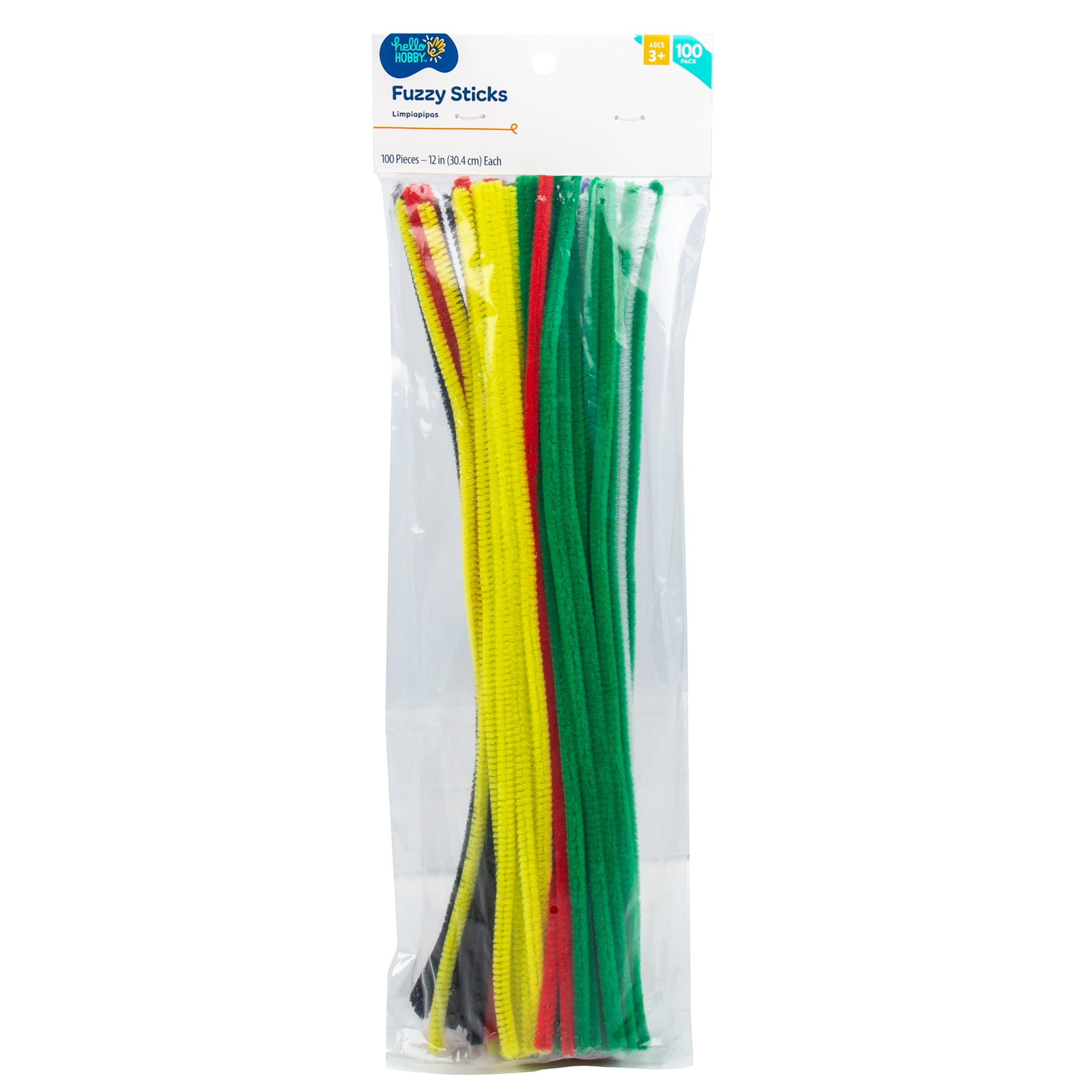 Rainbow Fuzzy Sticks Value Pack Of 100 Pipe Cleaners In Every