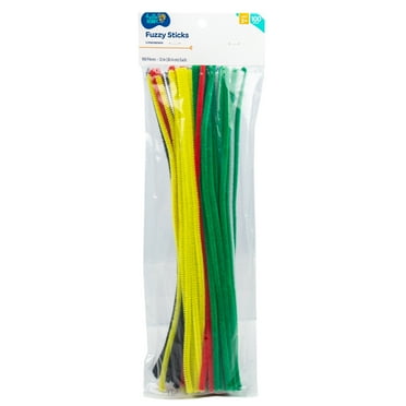 Hello Hobby Rainbow Fuzzy Sticks, 100-Pack