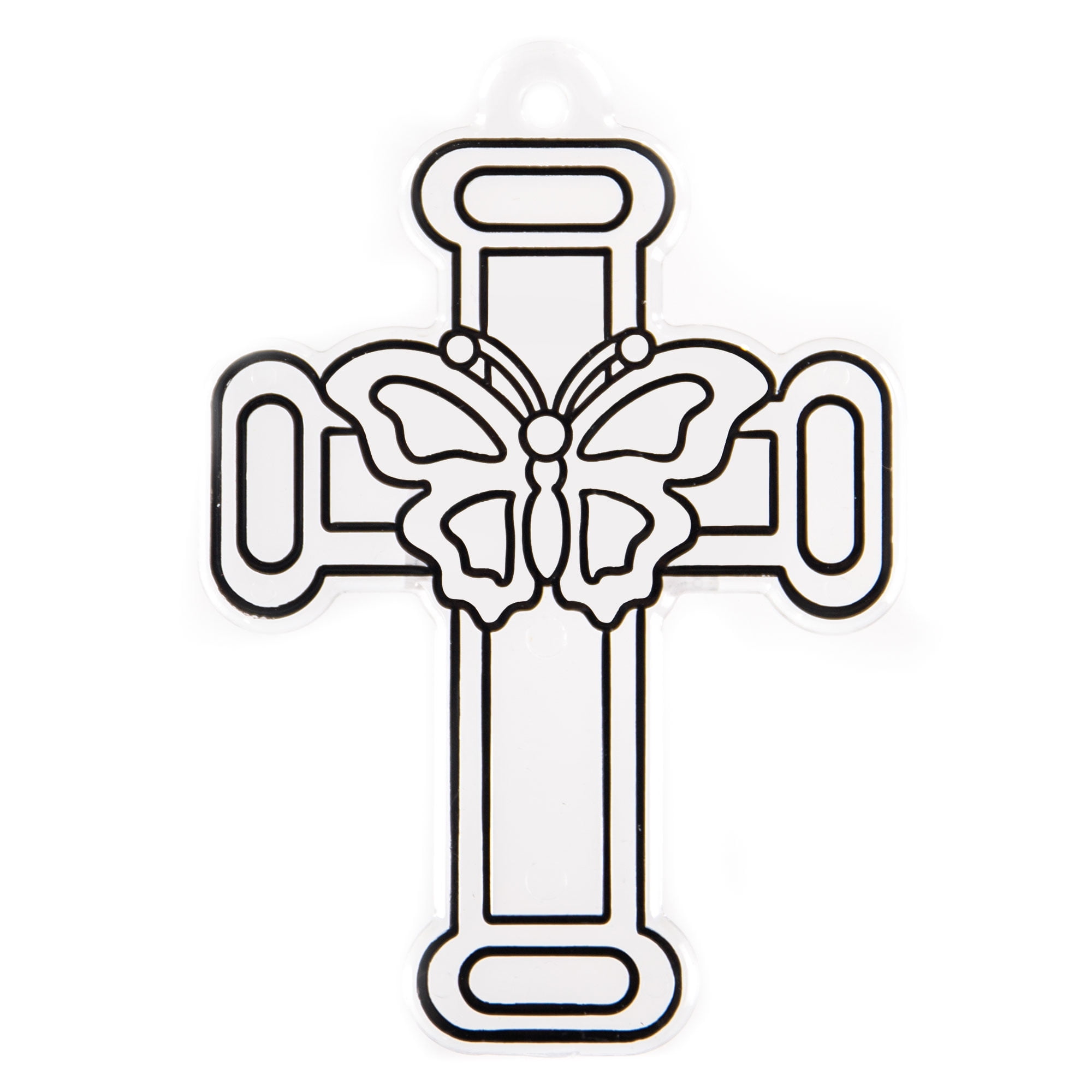 Hello Hobby Ready-to-Paint Butterfly Cross Suncatcher