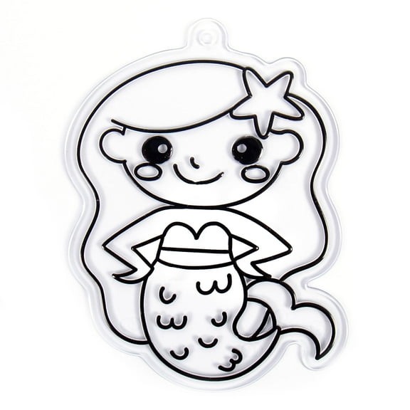 Hello Hobby Ready-to-Paint Mermaid Sun Catcher, Clear