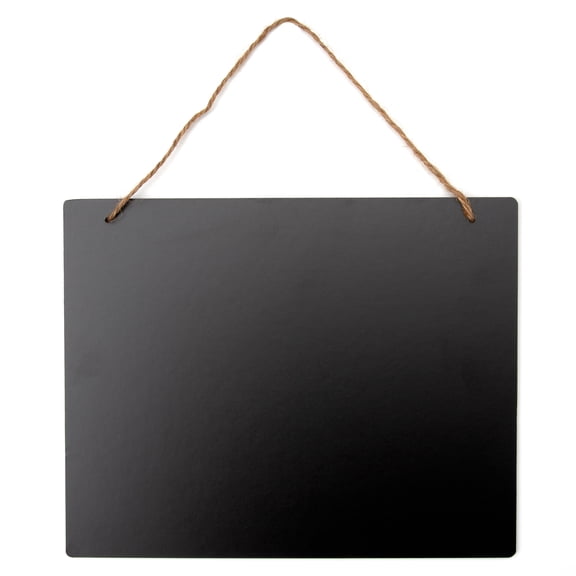 Hello Hobby Rectangle Wood MDF Chalkboard Sign with Jute Hanger, 8 x 10 inches