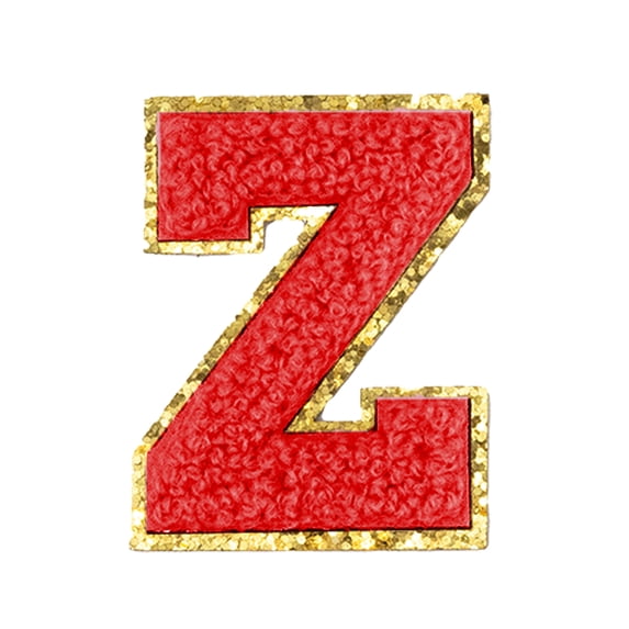 Hello Hobby Red Letter Z Chenille Patch, 1 Count
