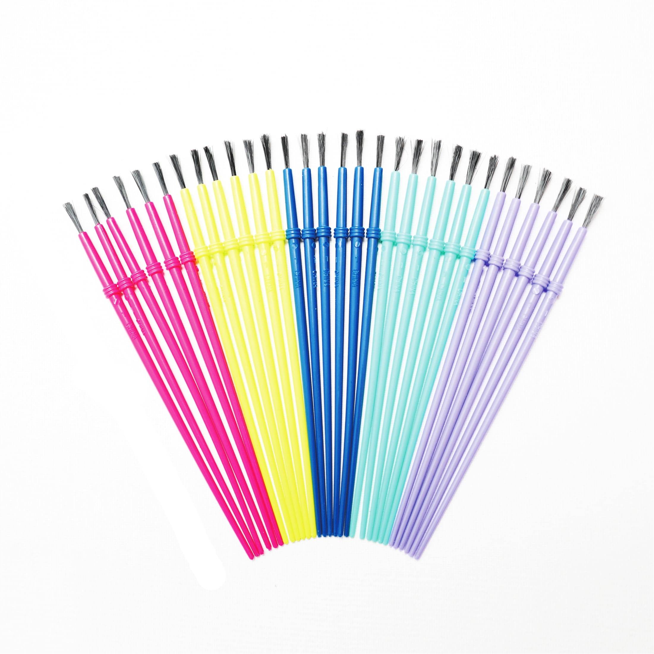 Hello Hobby Round, Filbert, Flat, Fan, Liner Synthetic Bristle Art Brushes  (15 Pieces), Age Group 3+