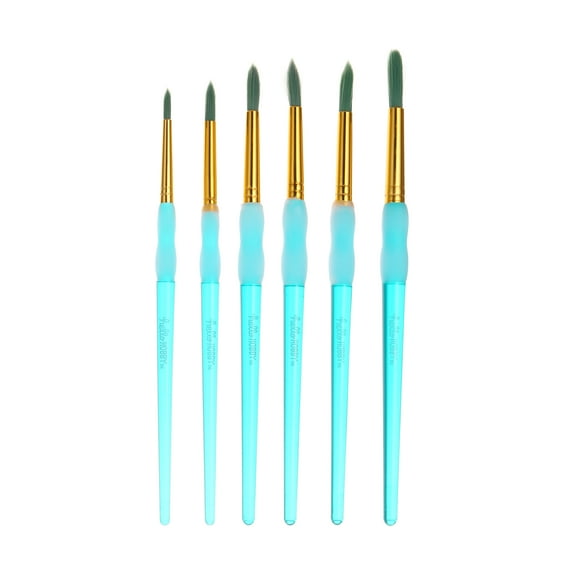 Hello Hobby Round Synthetic Bristle Art Brushes (6 Pack), Age Group 3+
