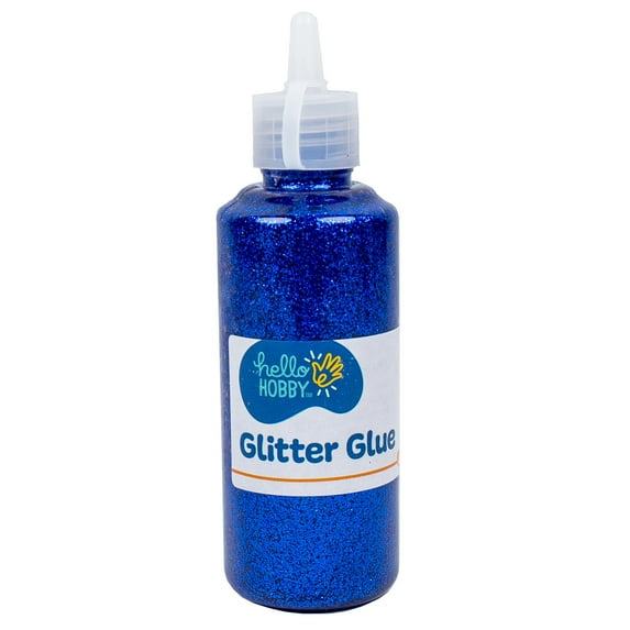 Hello Hobby Royal Blue Glitter Glue, 2.9 oz., Boys and Girls, Child, Ages 6+