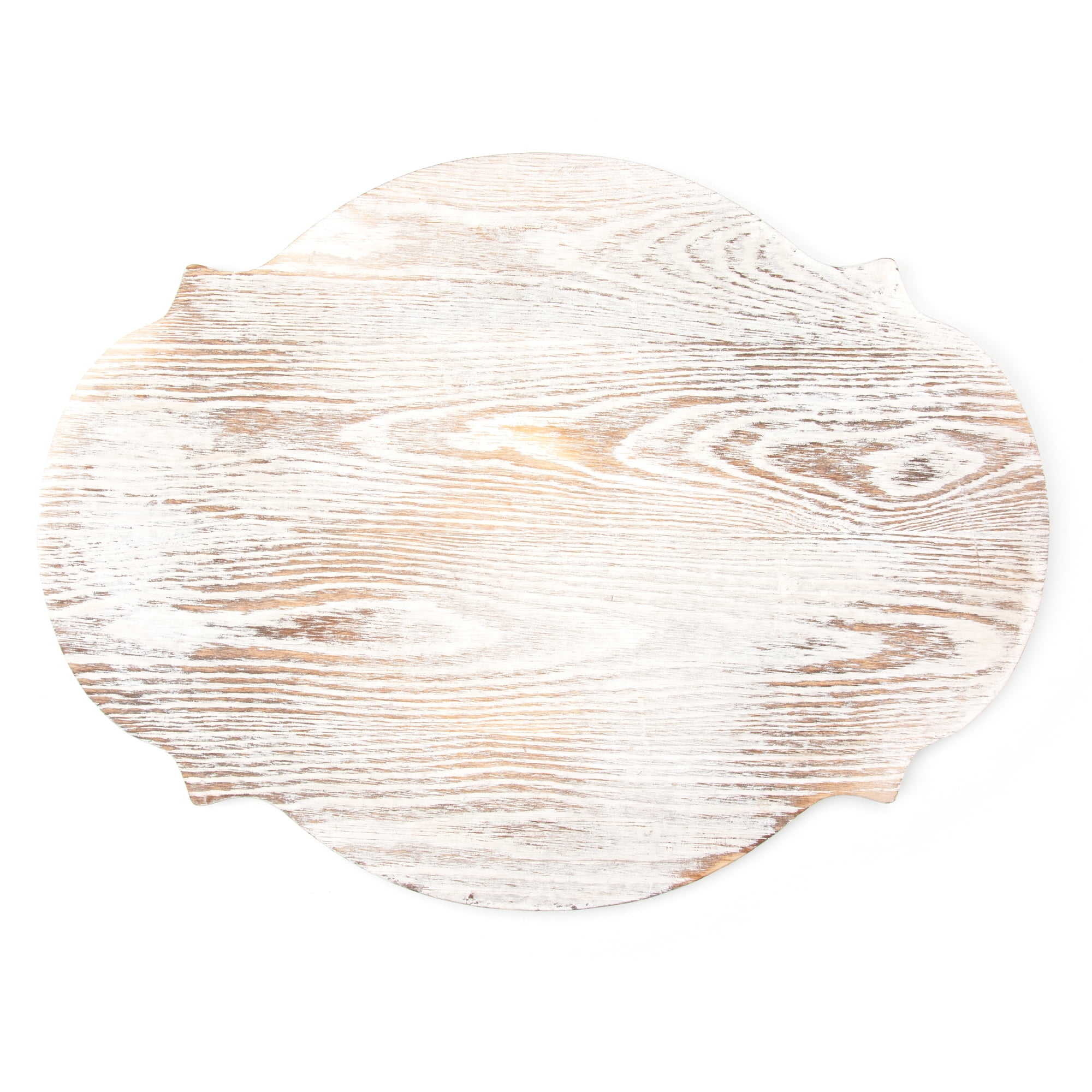 Hello Hobby Rustic Wood Scrolled Edge Plaque Sign, White Wash, Large, 12 x 16 inch