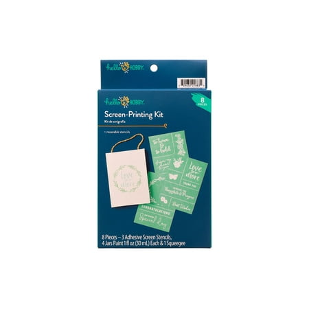Hello Hobby Screen Printing Kit Love, 8 Pieces