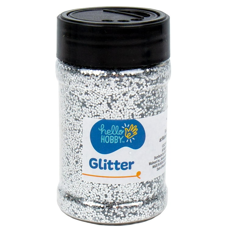 Hello Hobby Silver Glitter Shaker, 4 oz. 