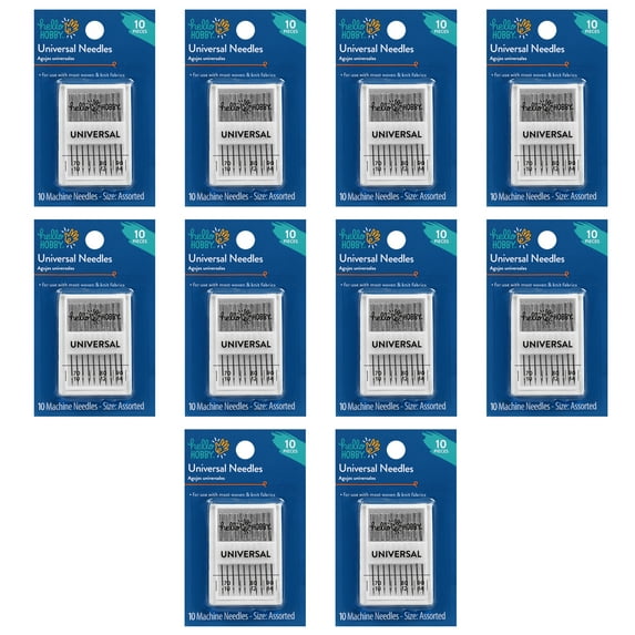 Hello Hobby Size Assorted Universal Sewing Machine Needles (100 Count)