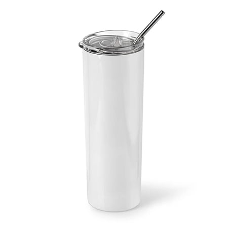 Hello Hobby Stainless Steel Sublimation 20oz Skinny Tumbler Blanks, Insulated Diy Set, 2 Pack, White