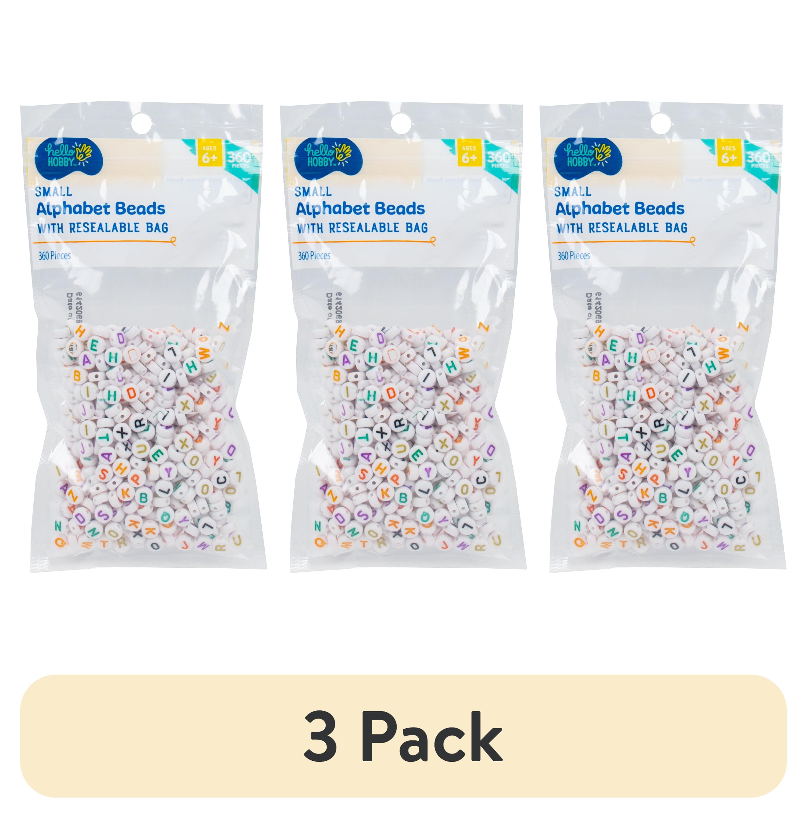 (3 pack) Hello Hobby Small Alphabet Beads, 360-Pack, Boys and Girls ...