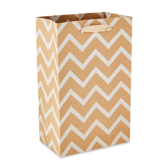 Hello Hobby Small Brown Pattern Paper Bags, 5.25" x 8.38", 10 Count