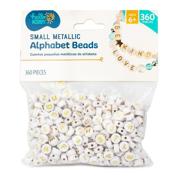 Hello Hobby Small Metallic Alphabet Beads