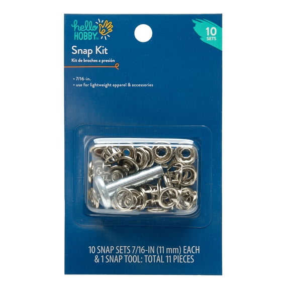 Hello Hobby Durable 50 Piece Snap Fasten Kit for Crafting