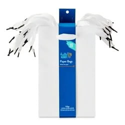 Hello Hobby Solid Small White Paper Bag, 10 Count - Arts and Craft