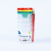 Hello Hobby Spill-Proof Craft Paint Cup with Color Hog Bristle Paint Brushes, 8 Pieces