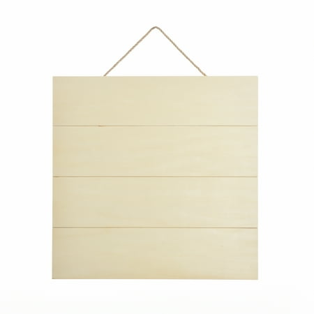 Hello Hobby Square Unfinished Wood Plaque, 15.75 in x 15.75 in