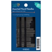 Hello Hobby Steel Hand-Sewing Needles - Between, Chenille, Darners, Embroidery, Tapestry & Sharps, Assorted Sizes, 45 Pieces