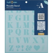 Hello Hobby Stencil Set, 8.5 X 9.5, 1 Piece, Didot Alphabet
