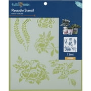Hello Hobby Stencil Set, 8.5 x 9.5, 1 Piece, Floral & Fern