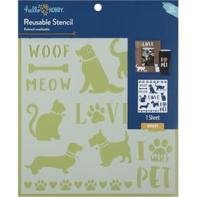 Hello Hobby Stencil Set, 8.5" x 9.5", 1 Piece, Pet