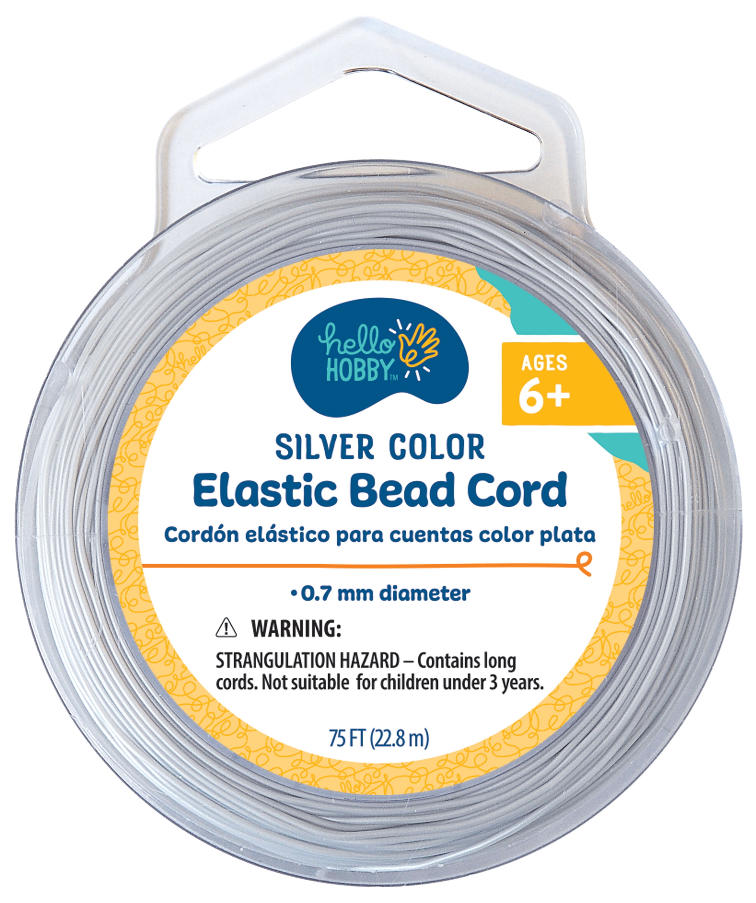 Hello Hobby Stretch Cord Silver 75ft