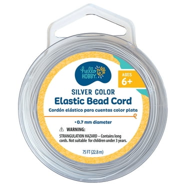 Hello Hobby Stretch Cord Silver 75ft