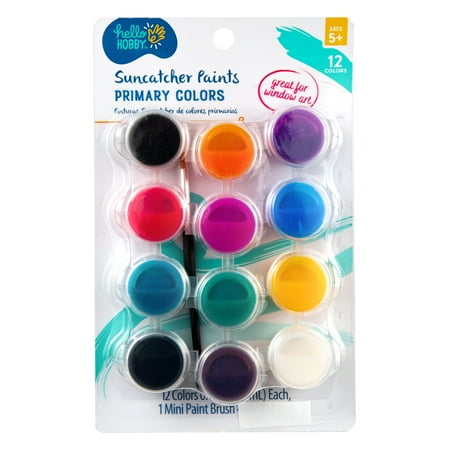 Hello Hobby Suncatcher Paints & Paintbrush, Window Art Paint