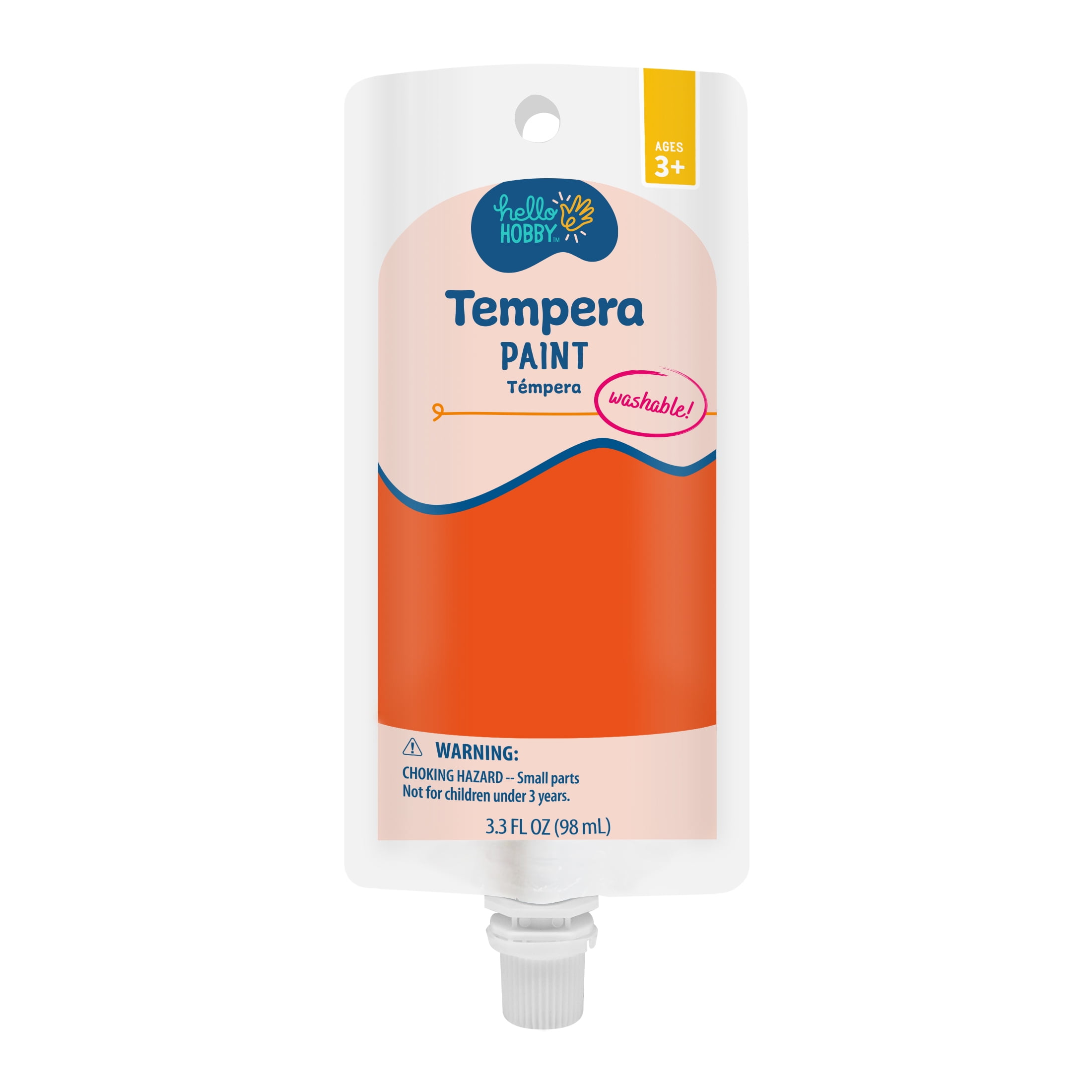 Hello Hobby 3.3 fl oz Orange Tempera Paint