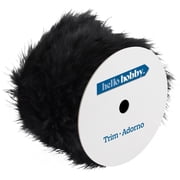 Hello Hobby Black Feather Boa Sewing Trim, 1-1/2 in x 2 yd