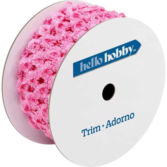Hello Hobby Pink Knit Stretch Headband Sewing Trim, 1-1/2 in x 3 yd