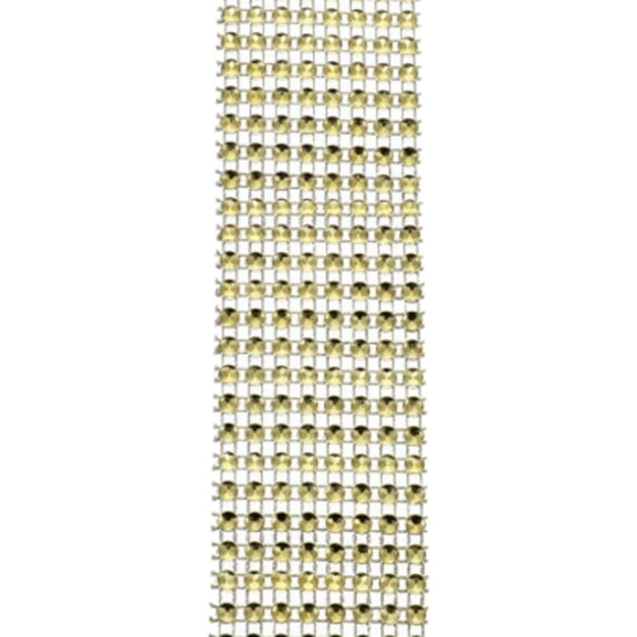 Hello Hobby Trim Rhinestone Gold 1 1/2"