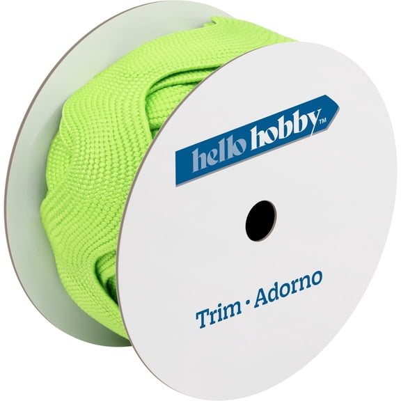 Hello Hobby Green Ric Rac Sewing Trim, 1-1/2 in x 3 yd