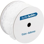 Hello Hobby White Pleated Scallop Lace Sewing Trim, 1-5/8 in x 3 yd