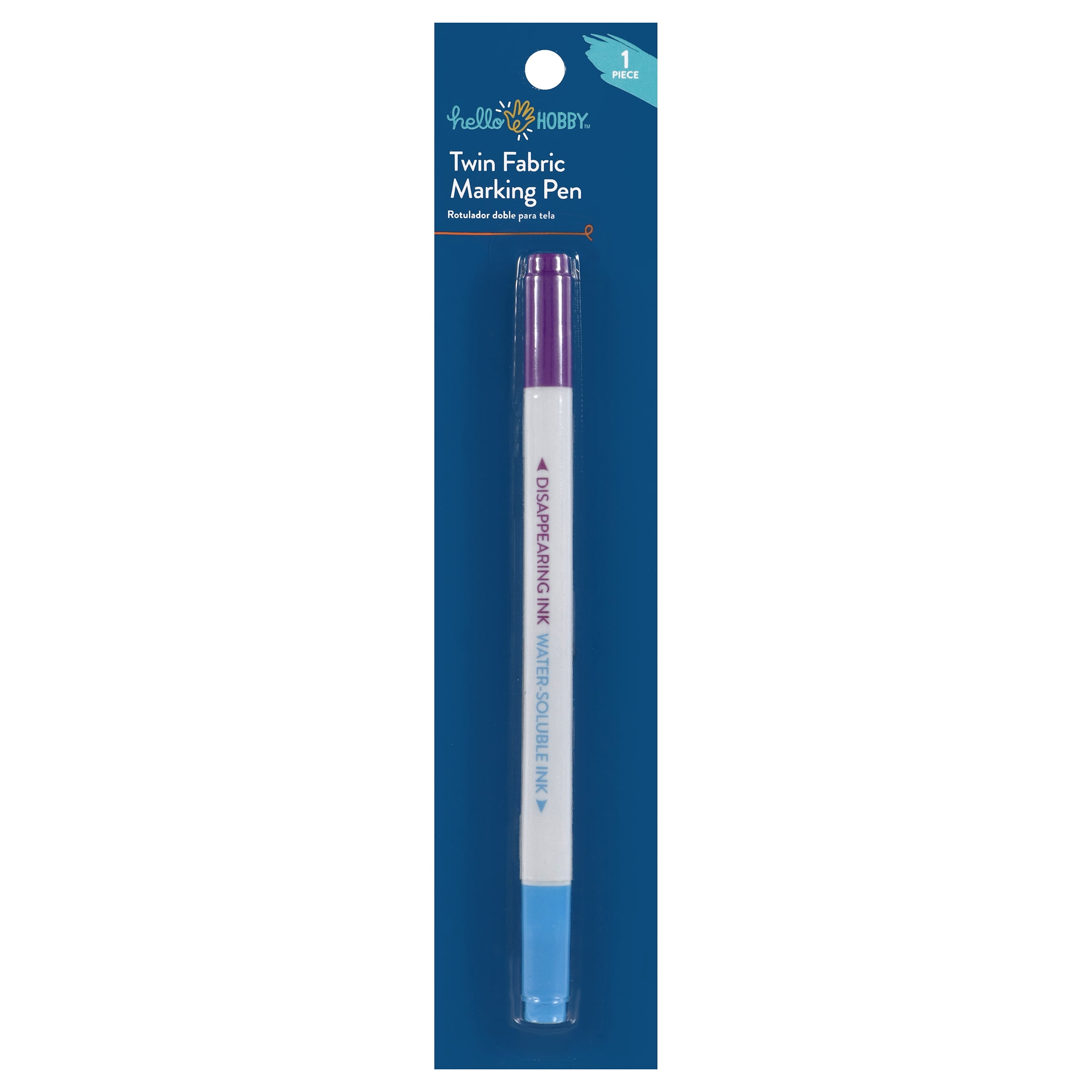 Hello Hobby Twin Fabric Marking Pen, Purple and Blue, 1 Count