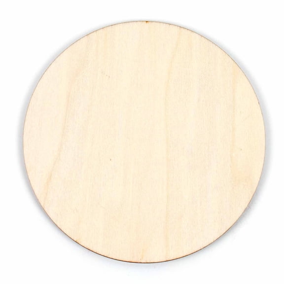 Hello Hobby Unfinished Wood Circle, 5 in. x 0.5 cm, 0.07 lbs, Perfect for DIY Projects & Decor