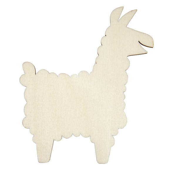 Hello Hobby Unfinished Wood Llama, Small Die-Cut Shape