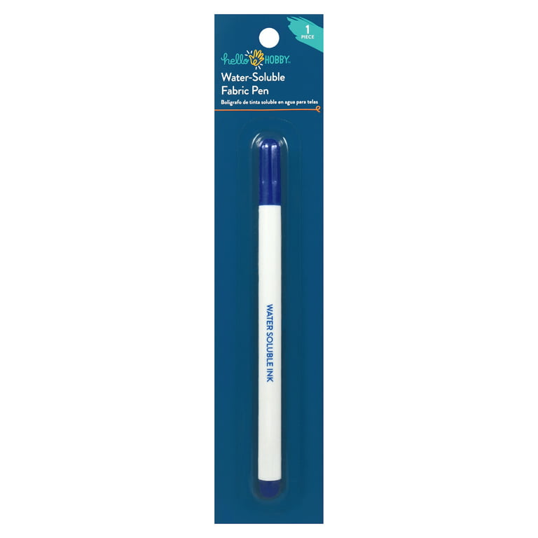 Hello Hobby Water-Soluble Blue Fabric Marking Pen (1 Count) 
