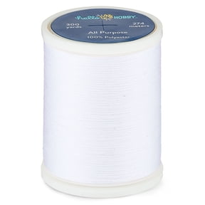 Hello Hobby White 100 All Purpose Thread 100% Polyester, 300 Yards